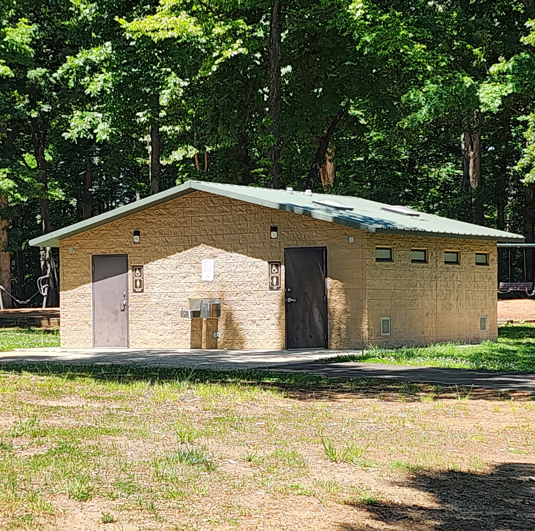 Restroom and comfort station building at Foxhill Park in Bowie MD