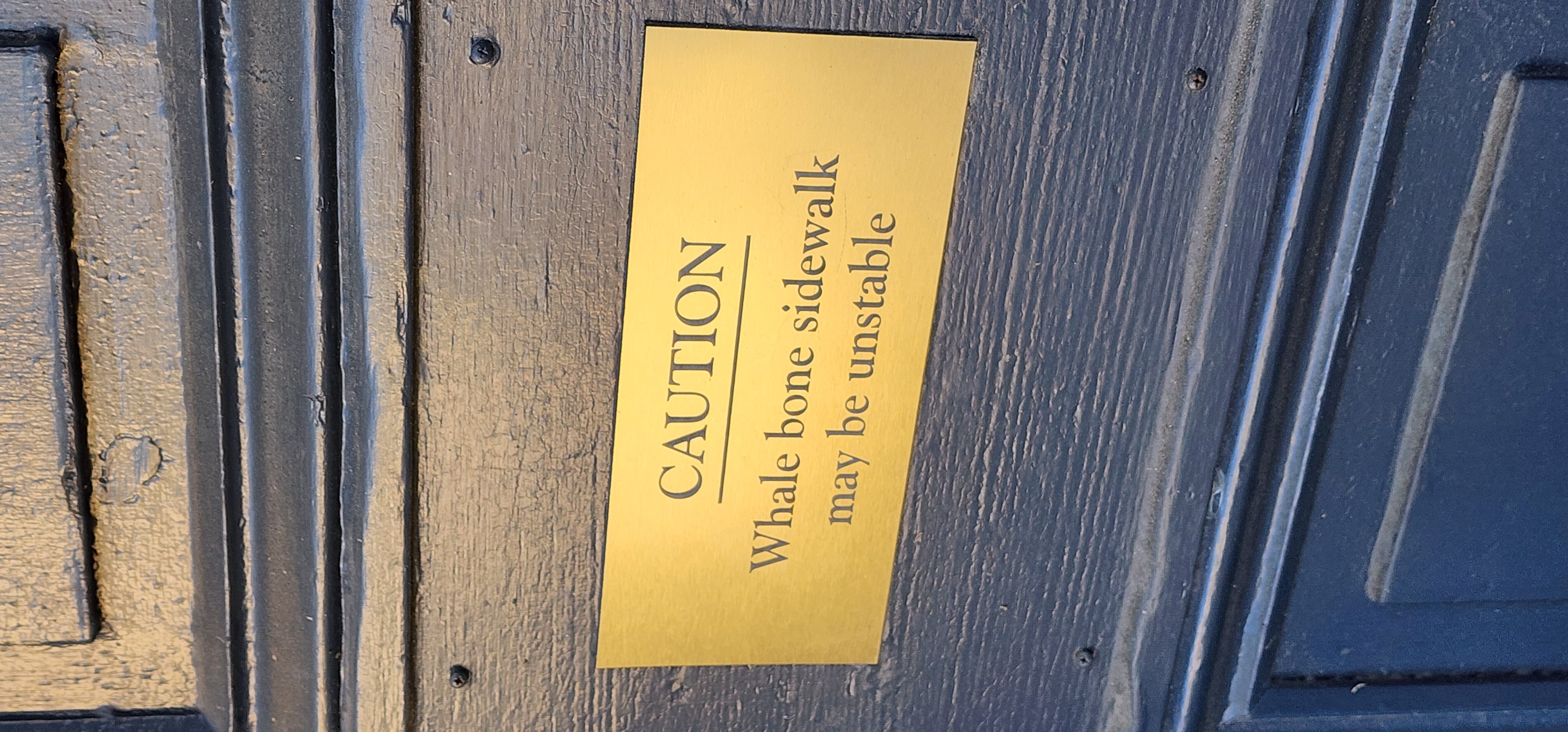 Front door of the Old Whaling Station