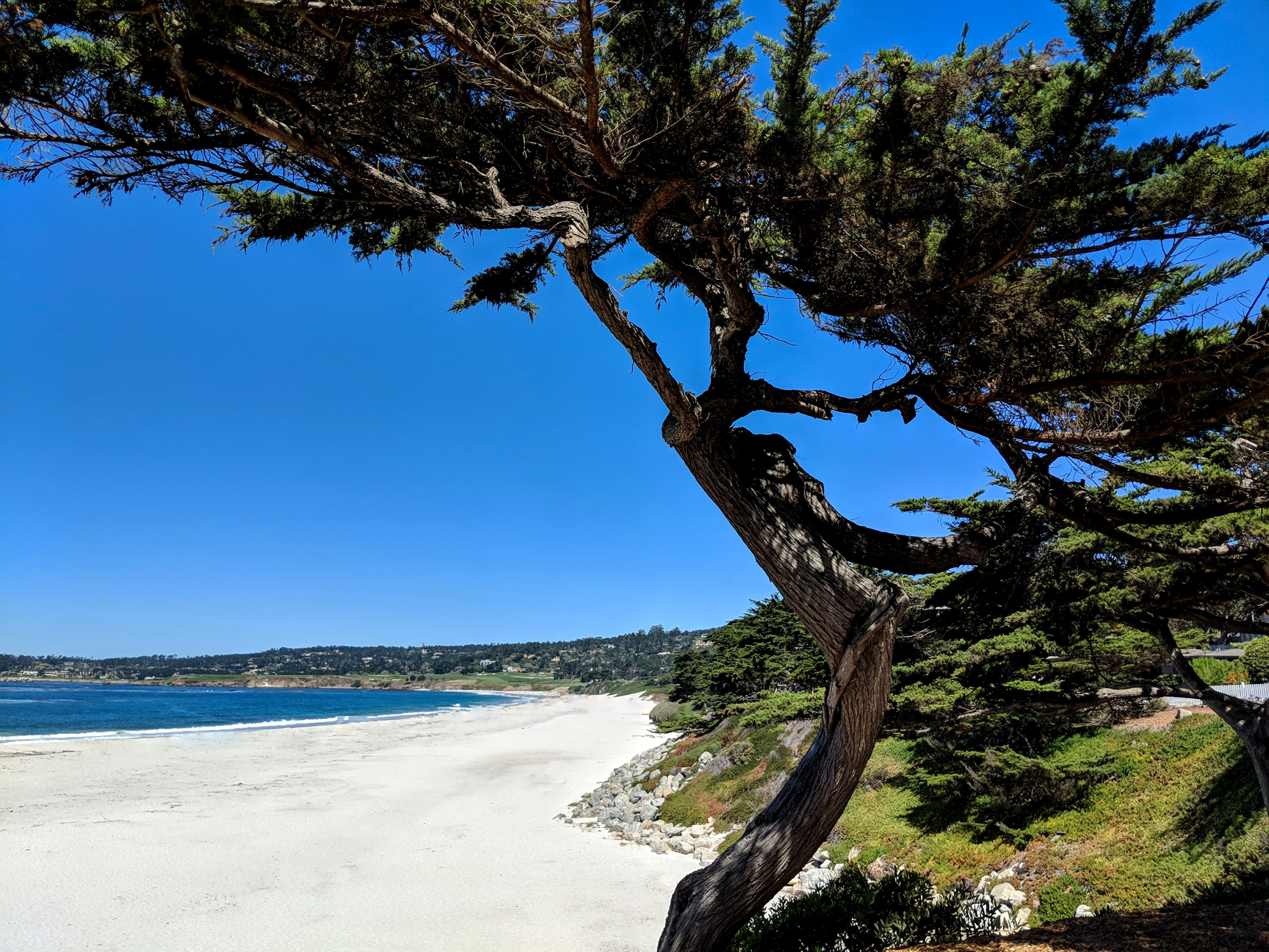 Carmel Beach and the white sands