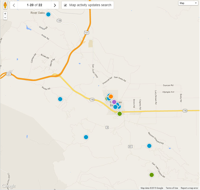 San Juan Bautista real estate map