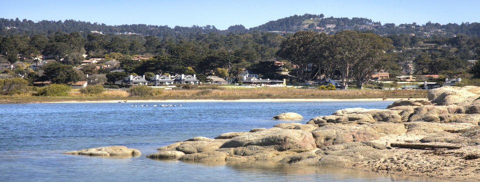 Carmel Lagoon with Carmel Point in the background