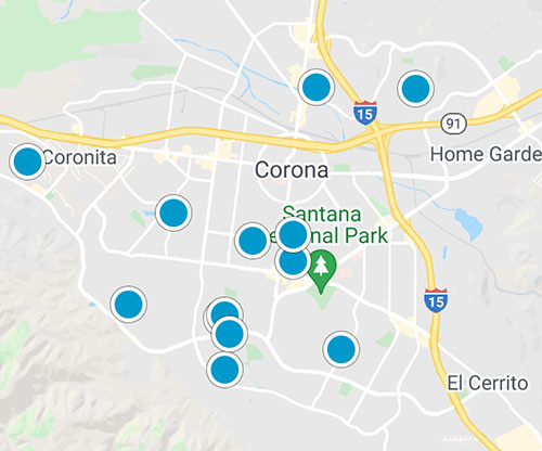 Corona mls map