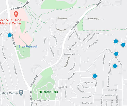 Fullerton mls map