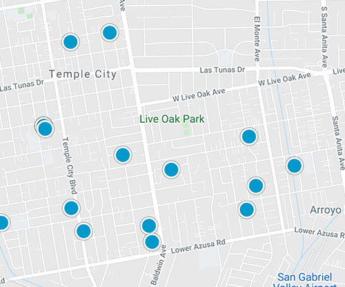 Temple City mls map