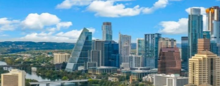Downtown Austin skyline over Lady Bird Lake