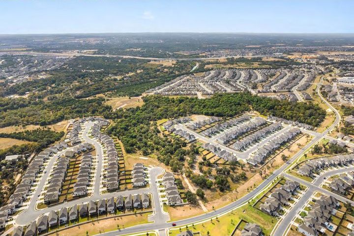Aerial view of a new-home community