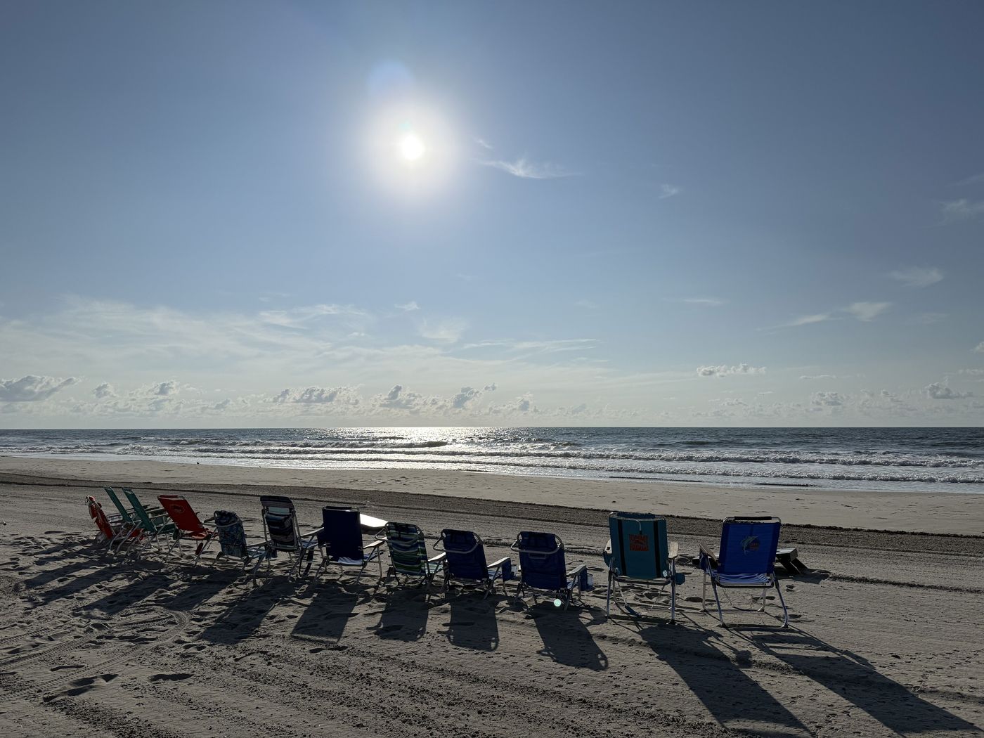 Beach chairs on the sand in Sea Isle City, NJ