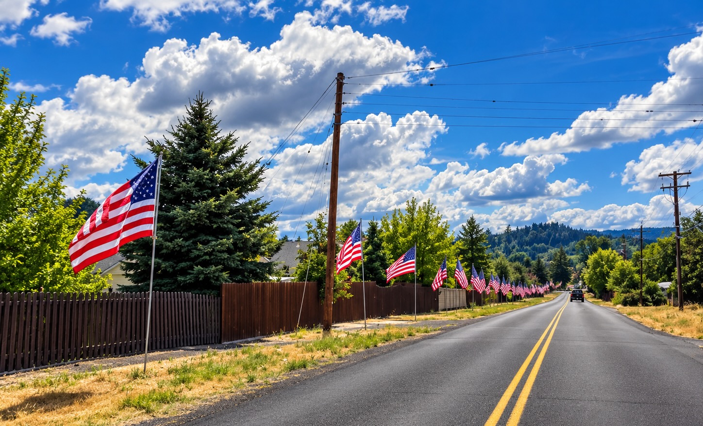 Scenic view of Eagle Point, Oregon, surrounded by the natural beauty of the Rogue Valley.