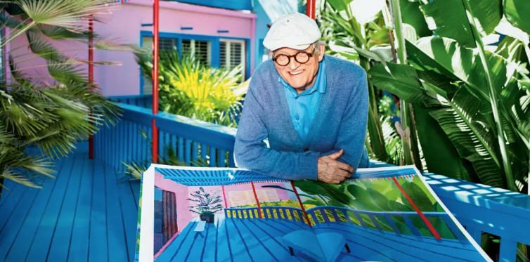 CAMPBELL WELLMAN DAVID HOCKNEY COLORFUL HOME LOS ANGELES