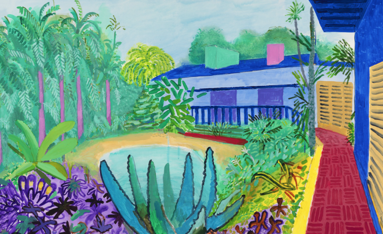 CAMPBELL WELLMAN DAVID HOCKNEY COLORFUL HOME LOS ANGELES