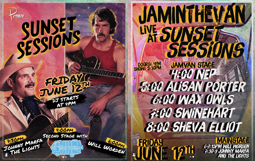CAMPBELL WELLMAN PENMAR SUNSET SESSIONS JAM IN THE VAN
