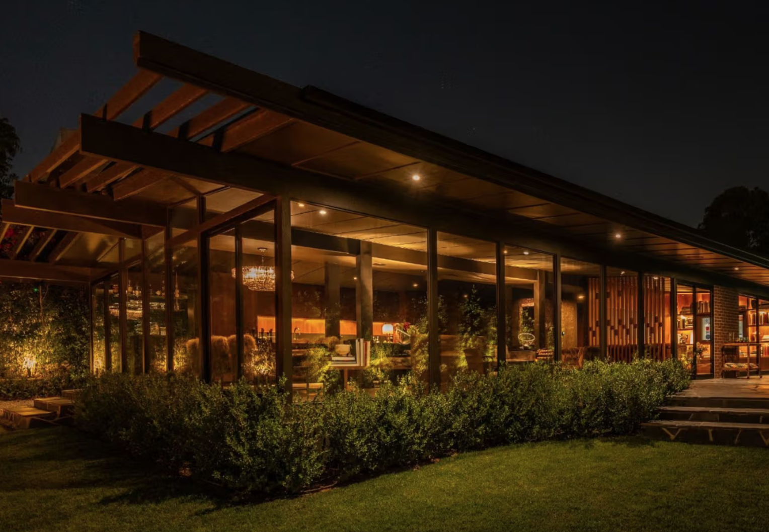 CAMPBELL WELLMAN PROPERTIES HOLLYWOOD HILLS SHAUN WHITE MID CENTURY HOME