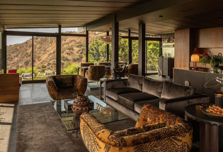 CAMPBELL WELLMAN PROPERTIES HOLLYWOOD HILLS SHAUN WHITE MID CENTURY HOME
