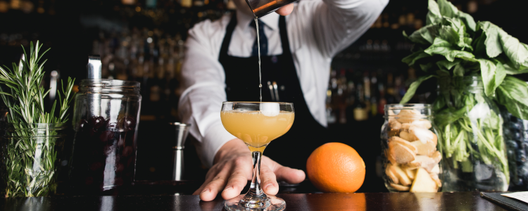 bartender making cocktails