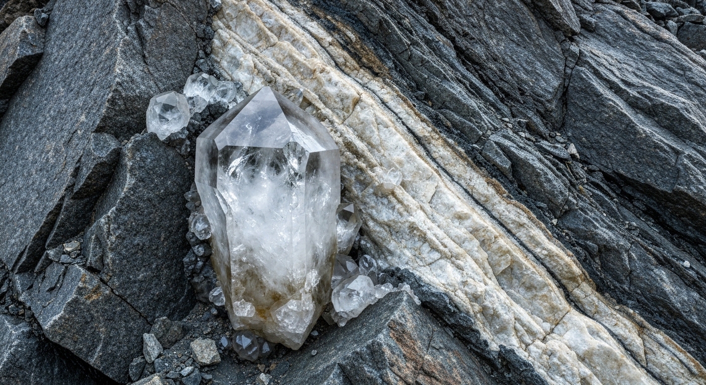 quartz crystal minerals mountain geology