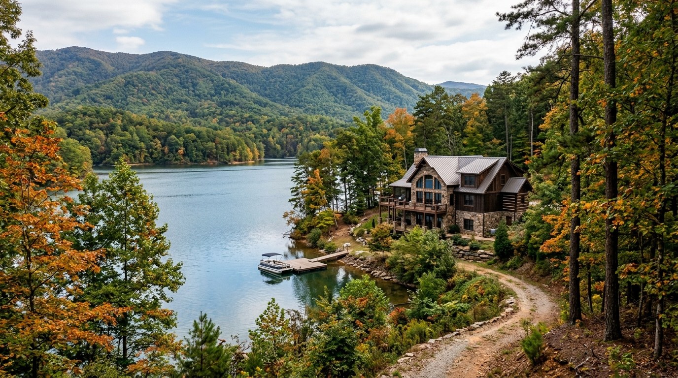 Illustrative image of Fontana Lake below the Great Smoky Mountains.