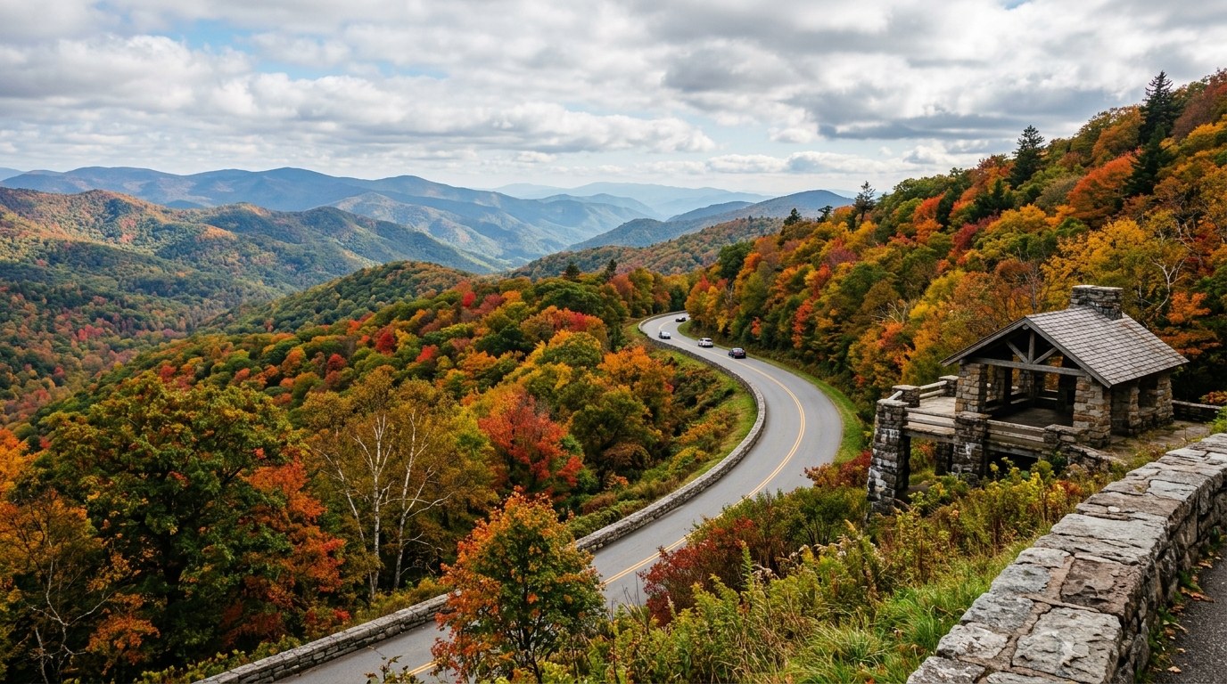Blue Ridge Parkway in autumn