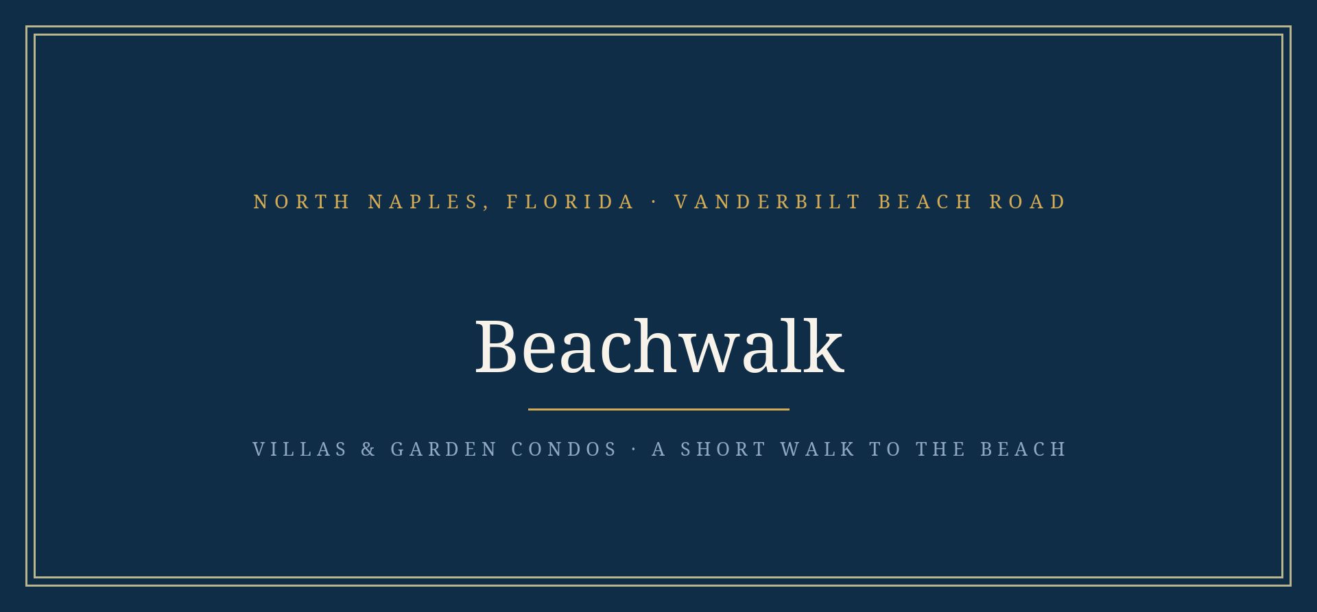 Beachwalk community guide, Southwest Florida