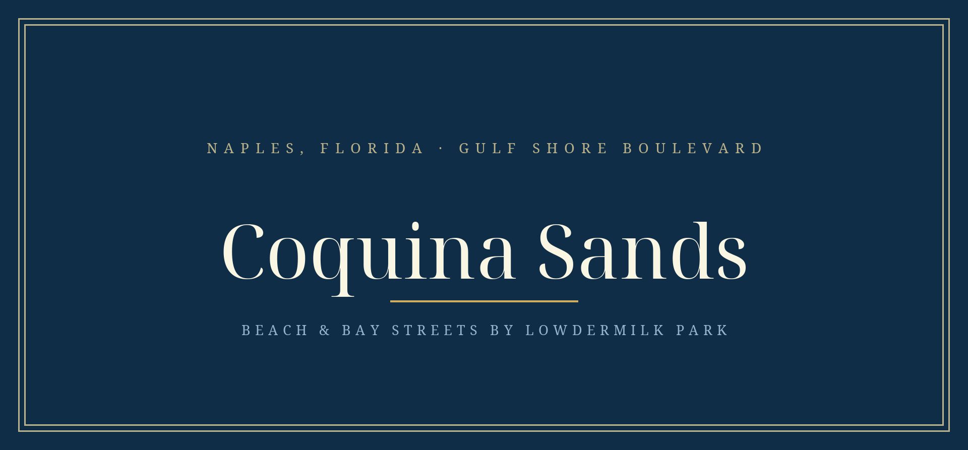 Coquina Sands community guide, Southwest Florida