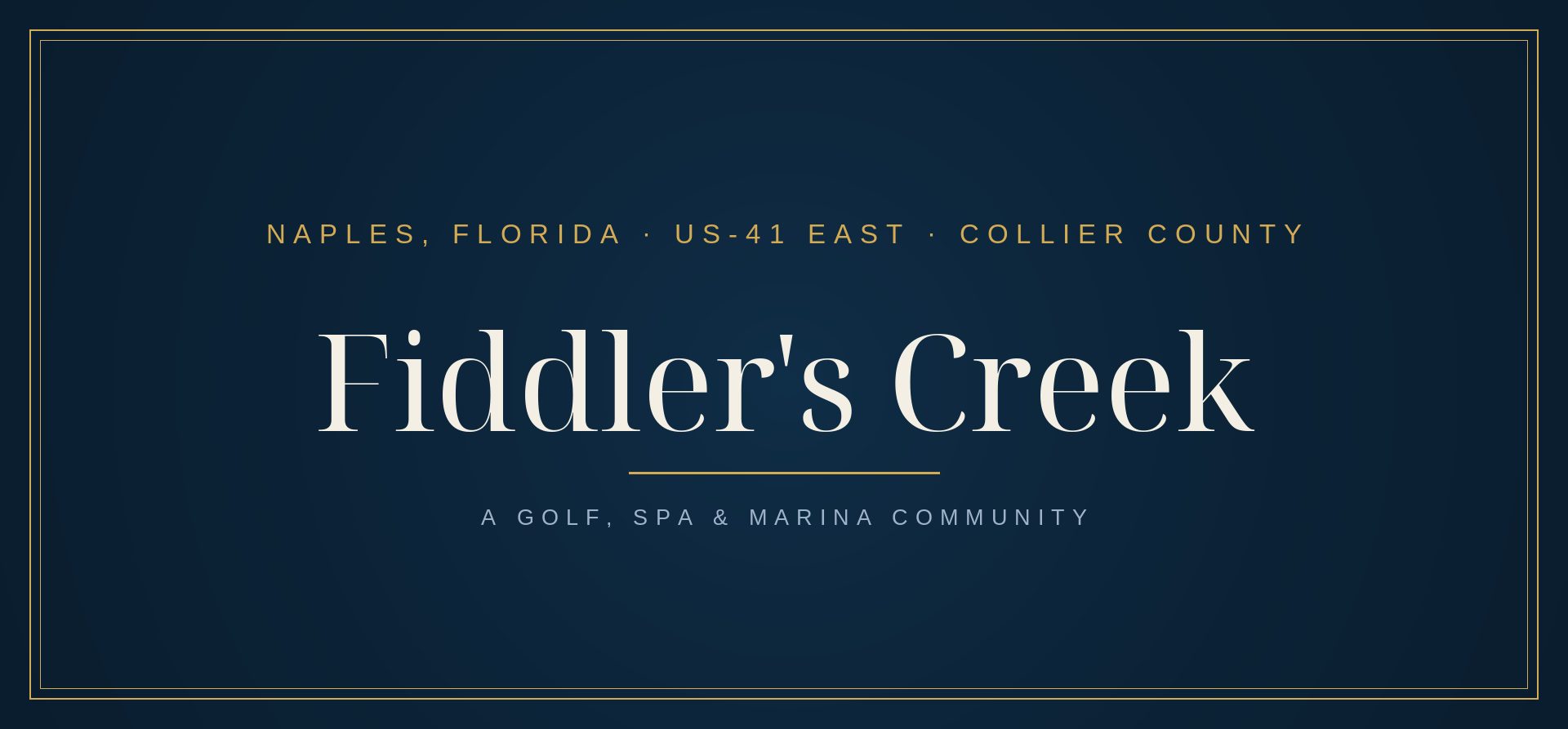 Fiddler's Creek community guide, Southwest Florida