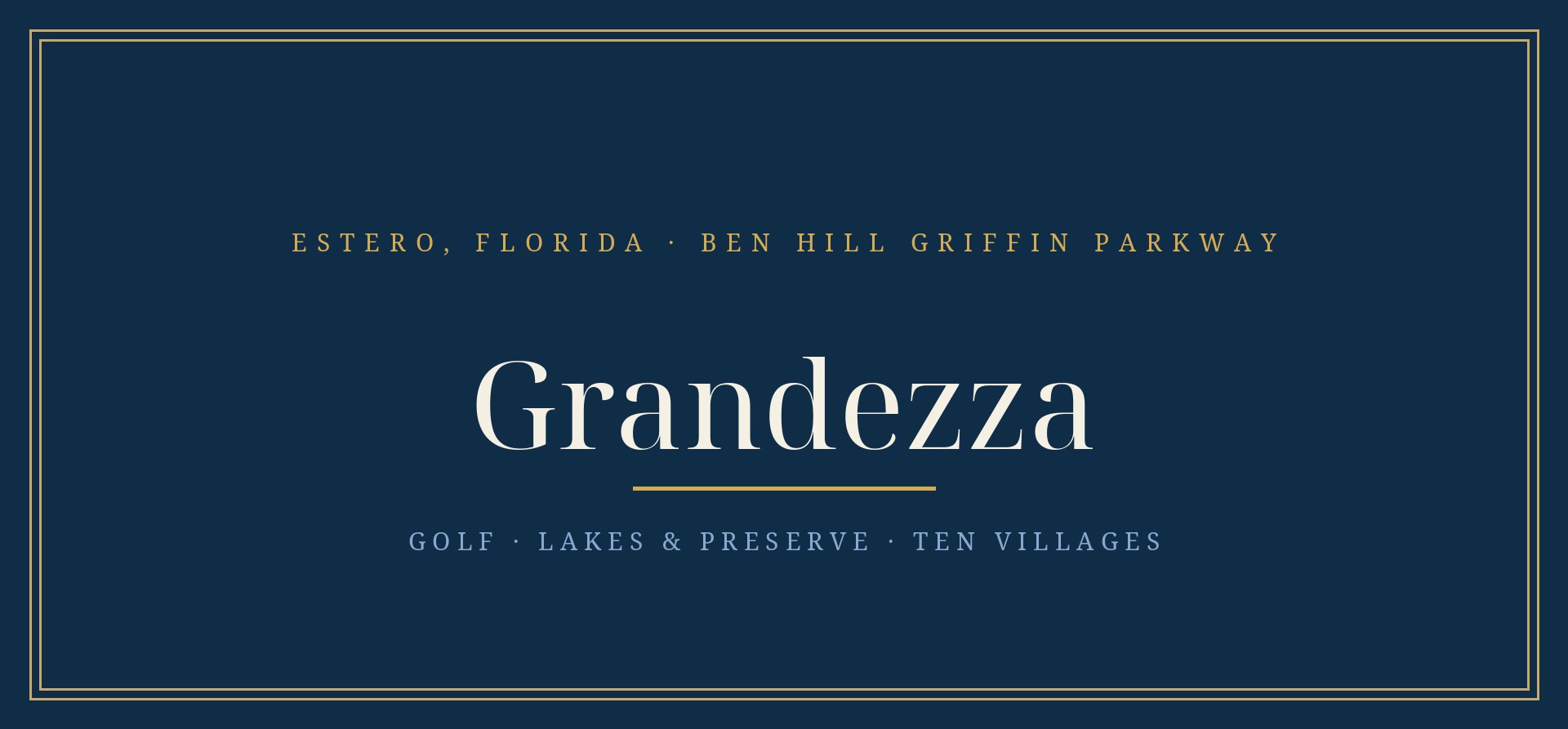 Grandezza, Estero, Florida &mdash; branded masthead for the gated golf and country club community