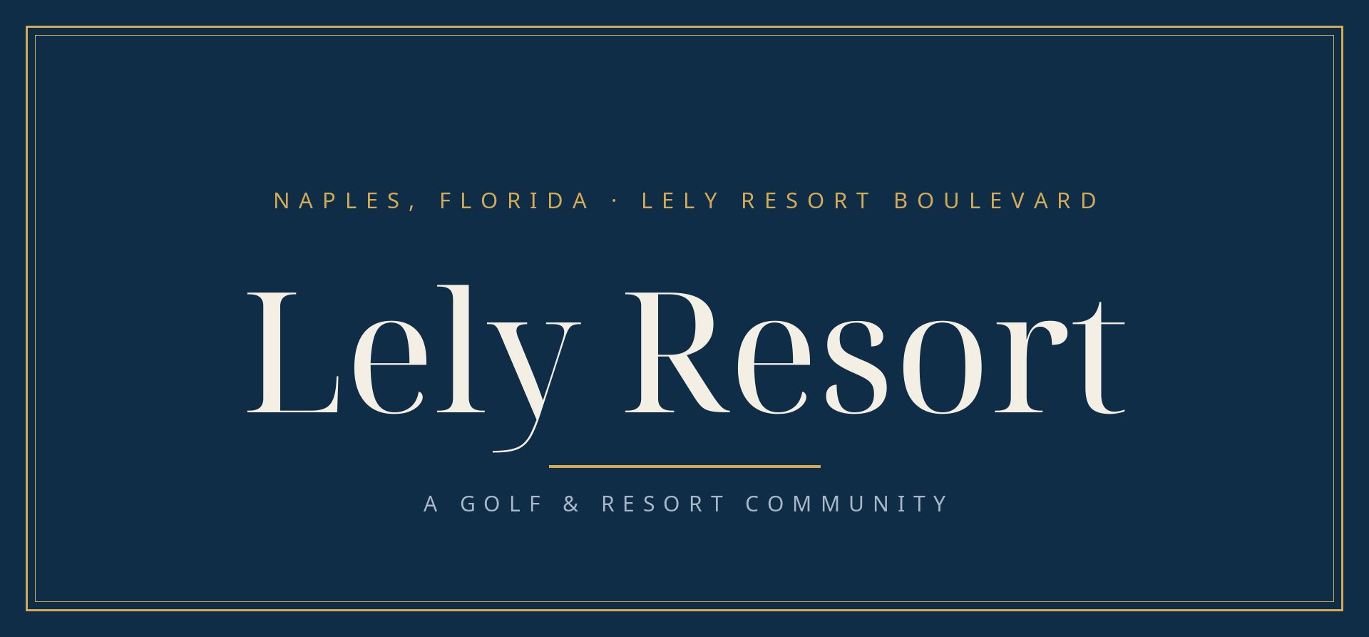 Lely Resort community guide, Southwest Florida