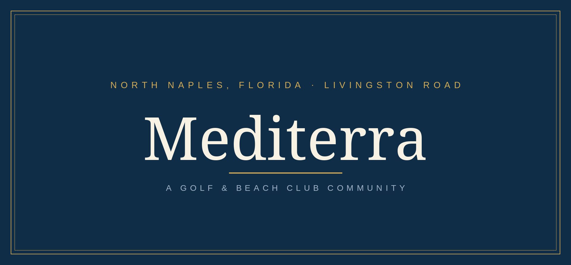 Mediterra community guide, Southwest Florida