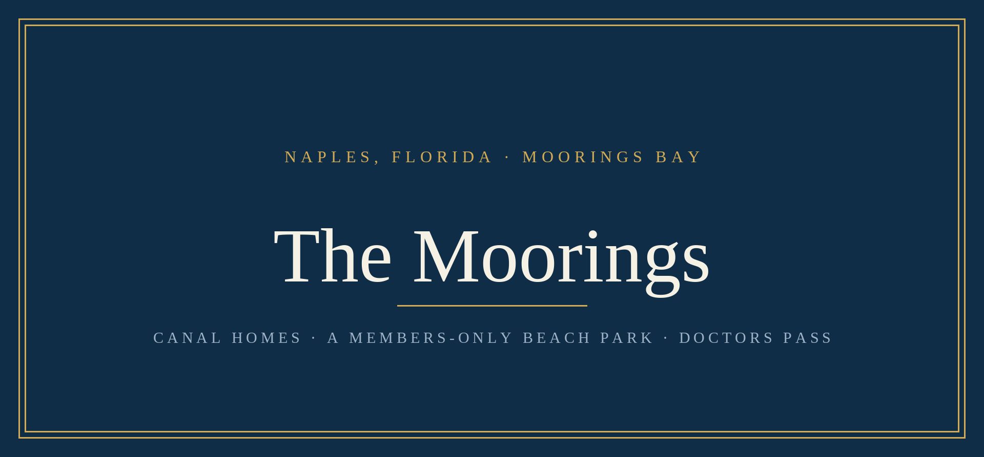 Moorings community guide, Southwest Florida