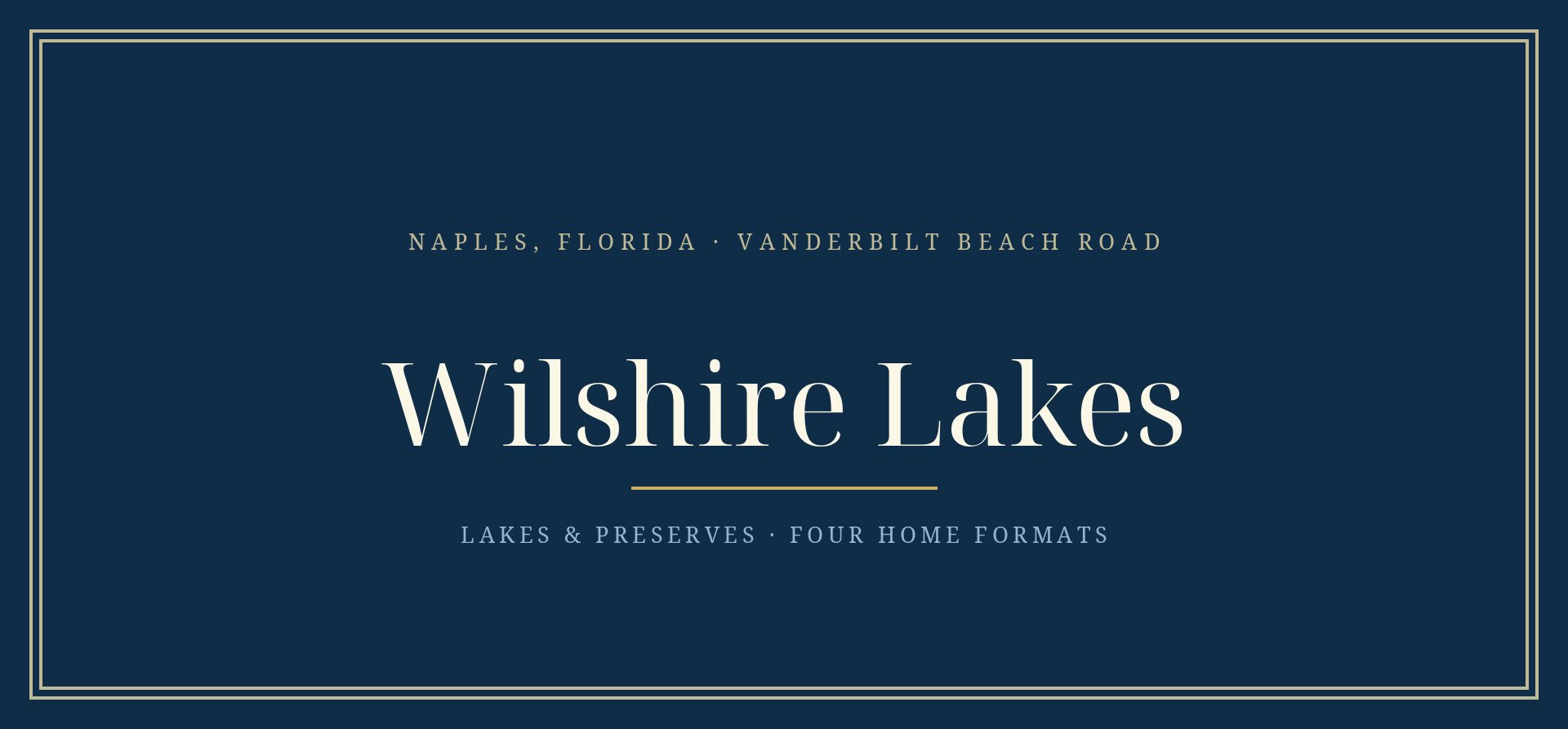 Wilshire Lakes, Florida — guard-gated lakes community in North Naples