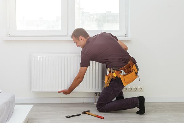 maintenance person doing work