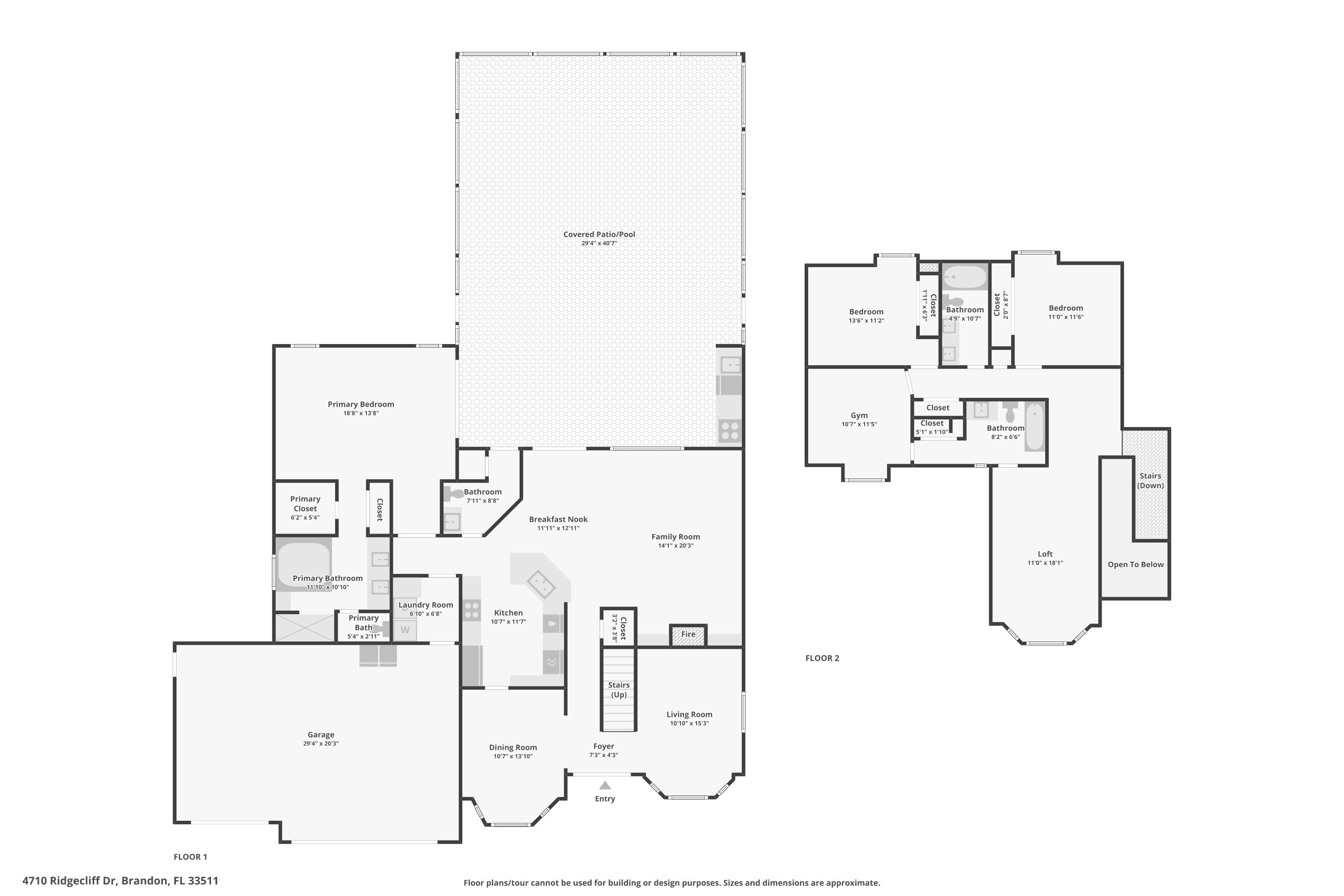 Floor plan of 4710 Ridgecliff Drive