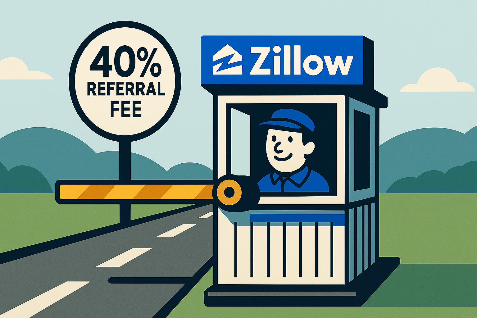 Zillow Flex as an online toll booth charging a 40% referral fee