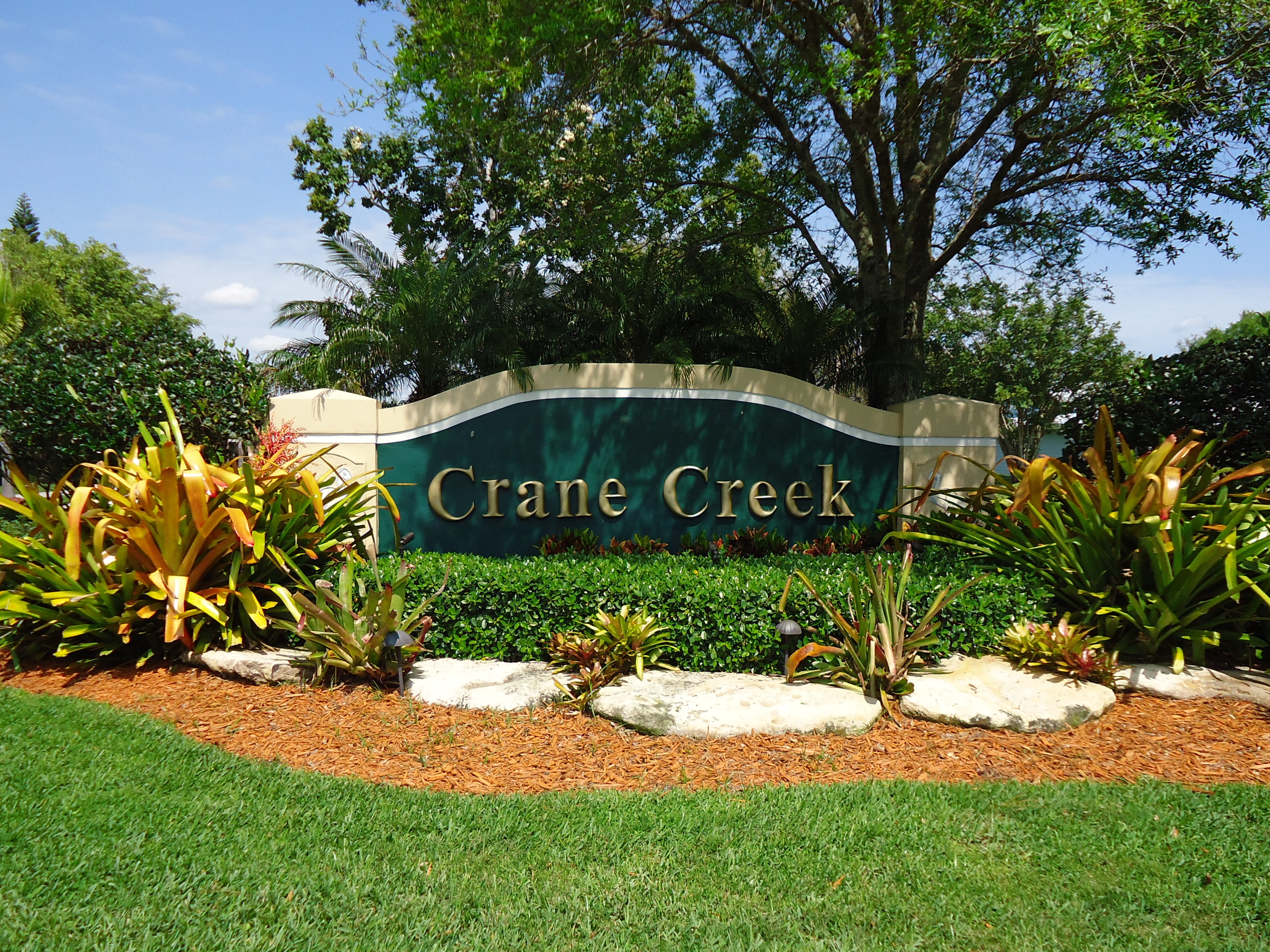 Crane Creek neighborhood sign