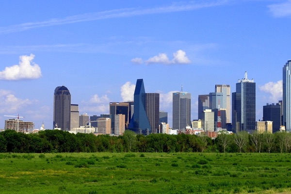 Dallas skyline from the prairie