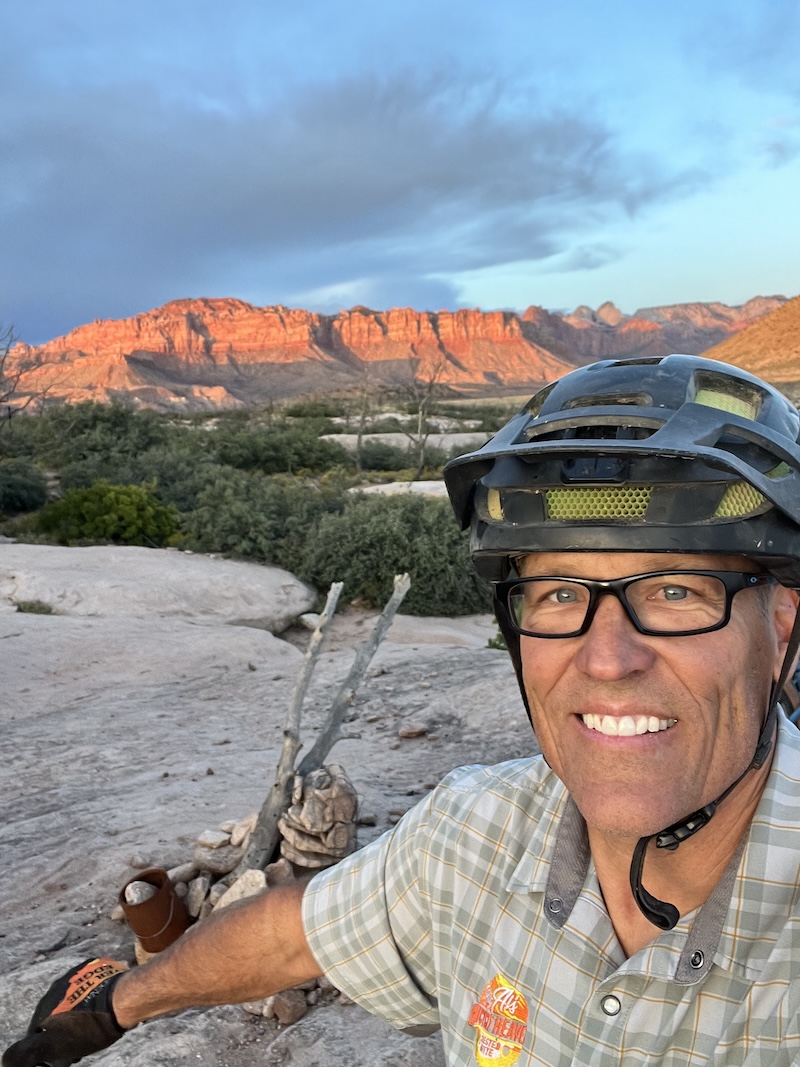 Mountain biking in Virgin Utah near JEM Trail and Gooseberry Mesa