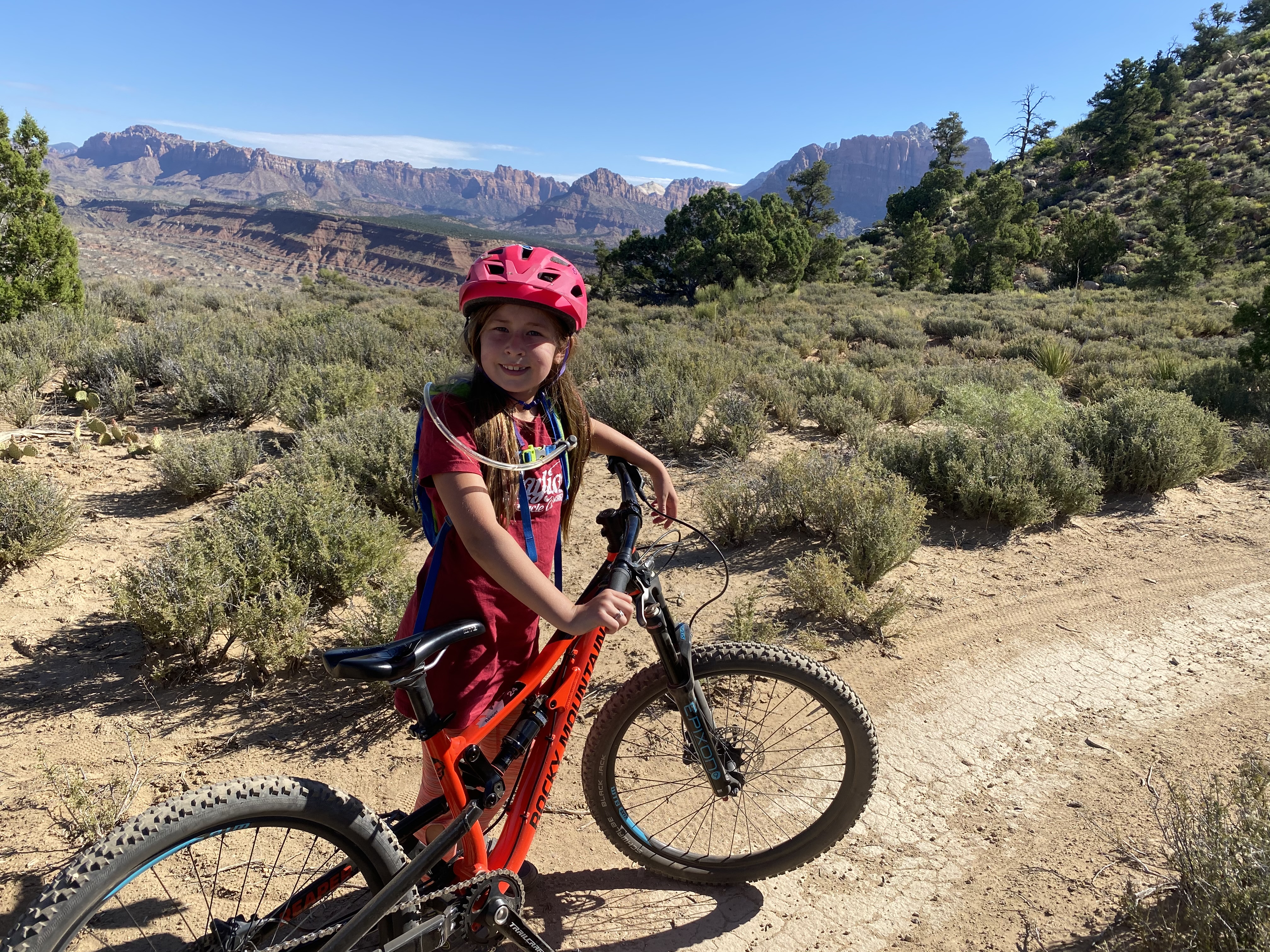 Mountain biking on Wire Mesa near Rockville Utah
