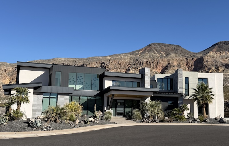 Southern Utah luxury home with desert views and modern architecture near St. George