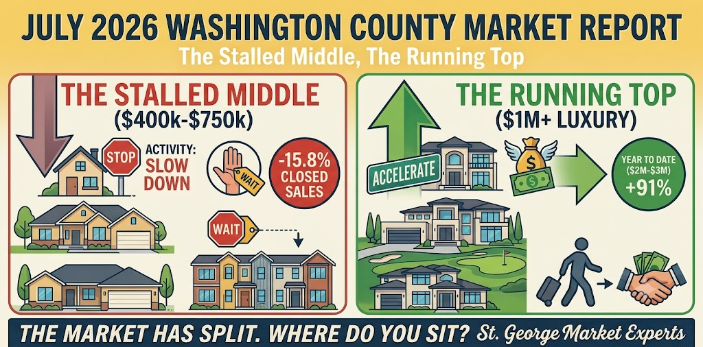 July 2026 Washington County market report: median sold price, sales, and inventory for St. George and Southern Utah