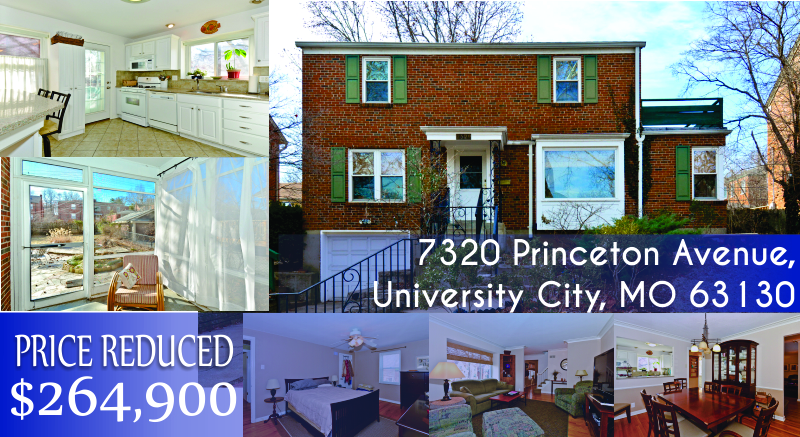 Price Reduced! 7320 Princeton Avenue, University City, MO 63130