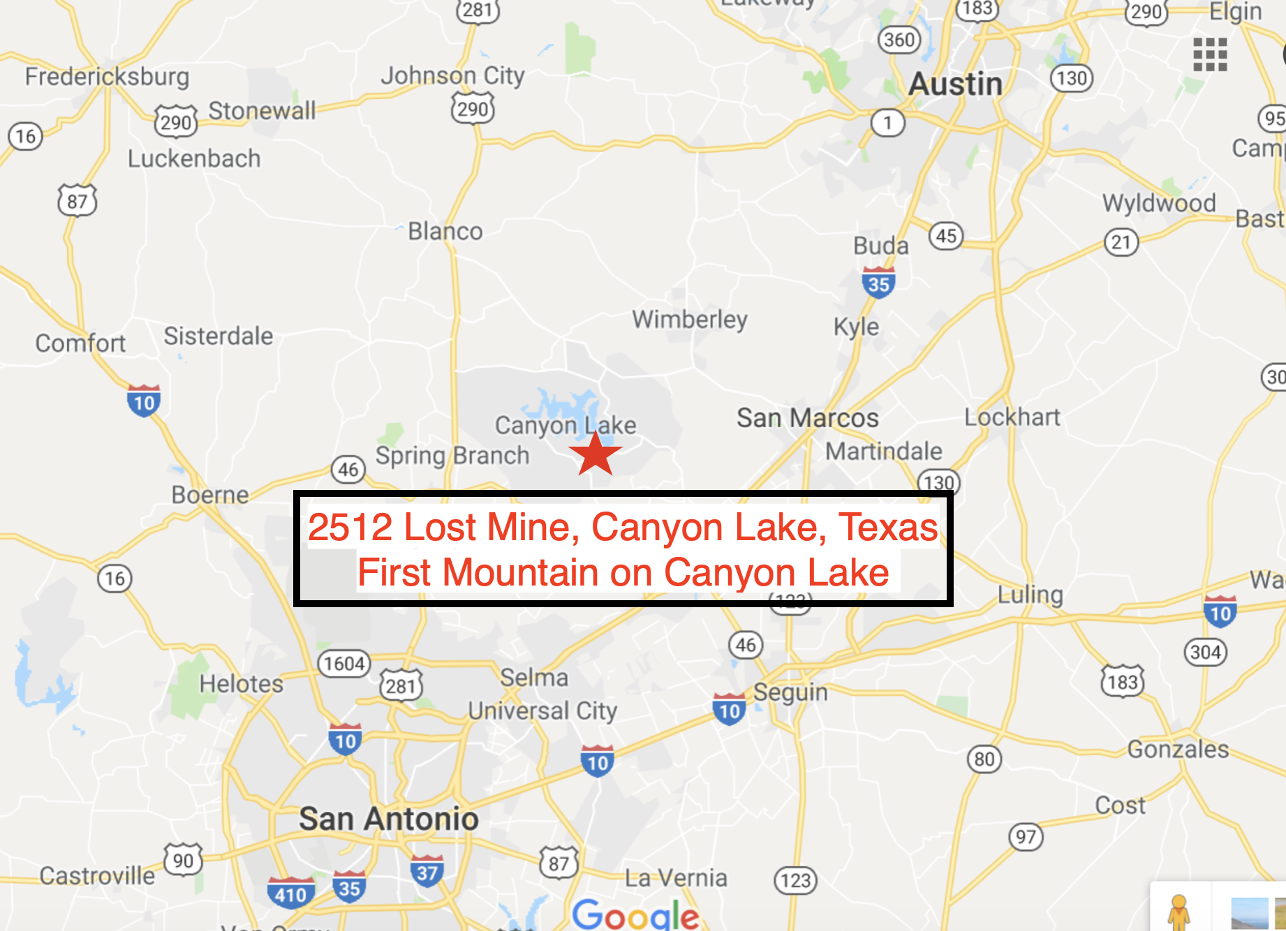 2512 Lost Mine, Canyon Lake, Texas 78133