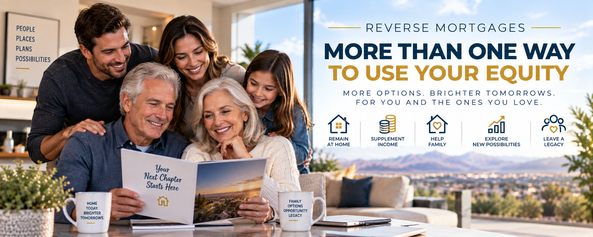 Reverse mortgages and ways homeowners may use home equity for retirement, family and future planning
