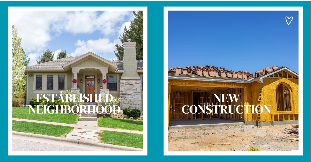 Two images of 1-story homes