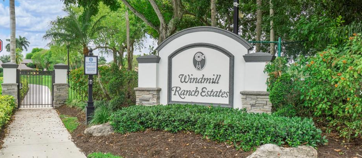 Windmill Ranch Estates Weston FL sign