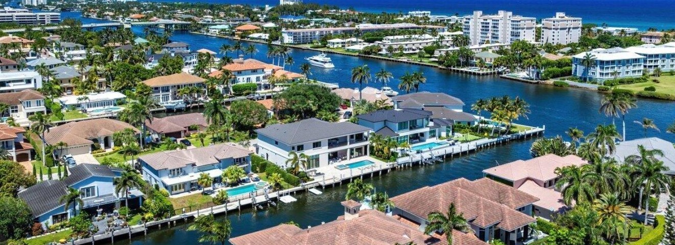 Tropic Isle waterfront neighborhood in Delray Beach