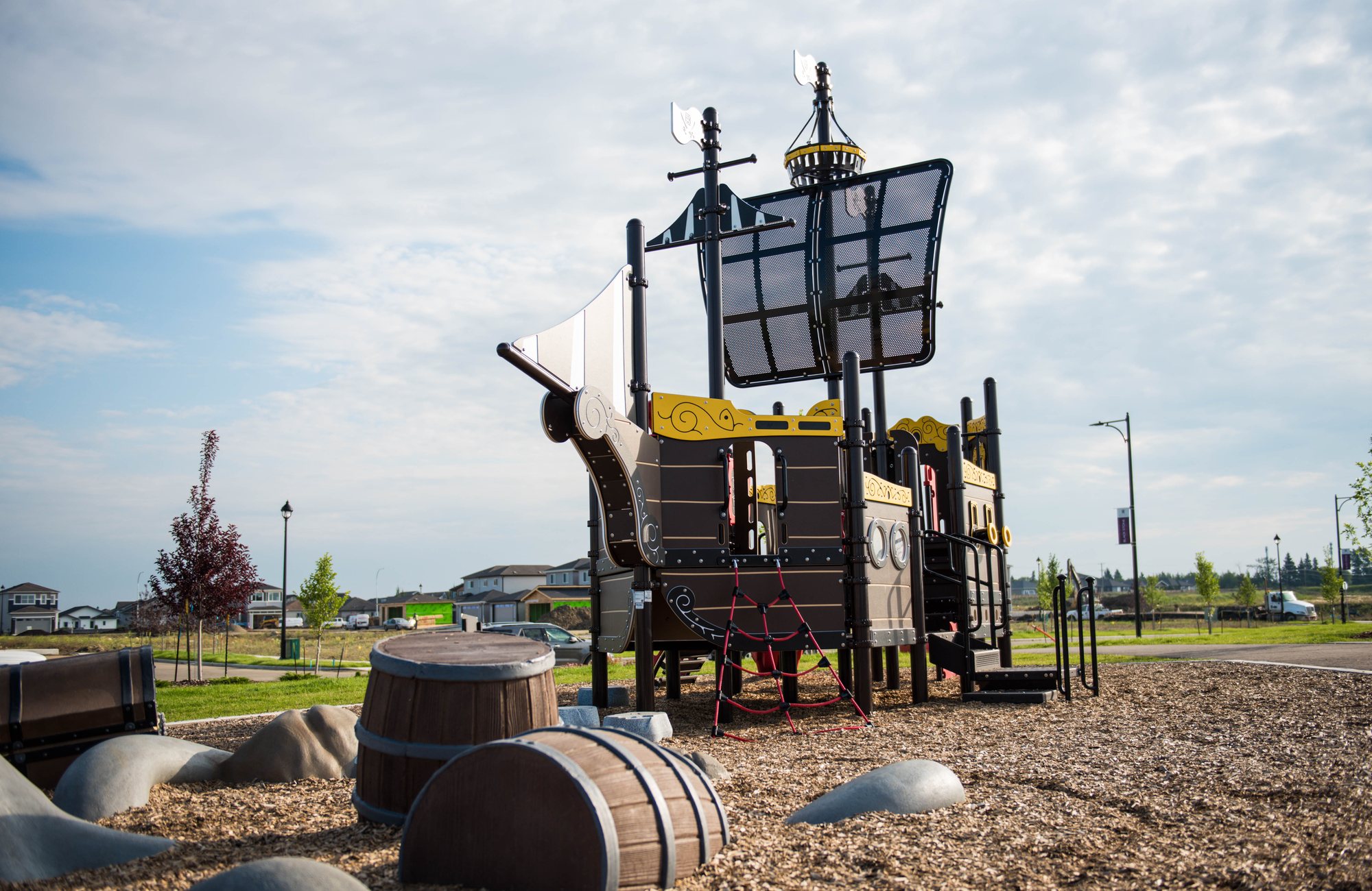 Local playground and community space in Leduc Alberta