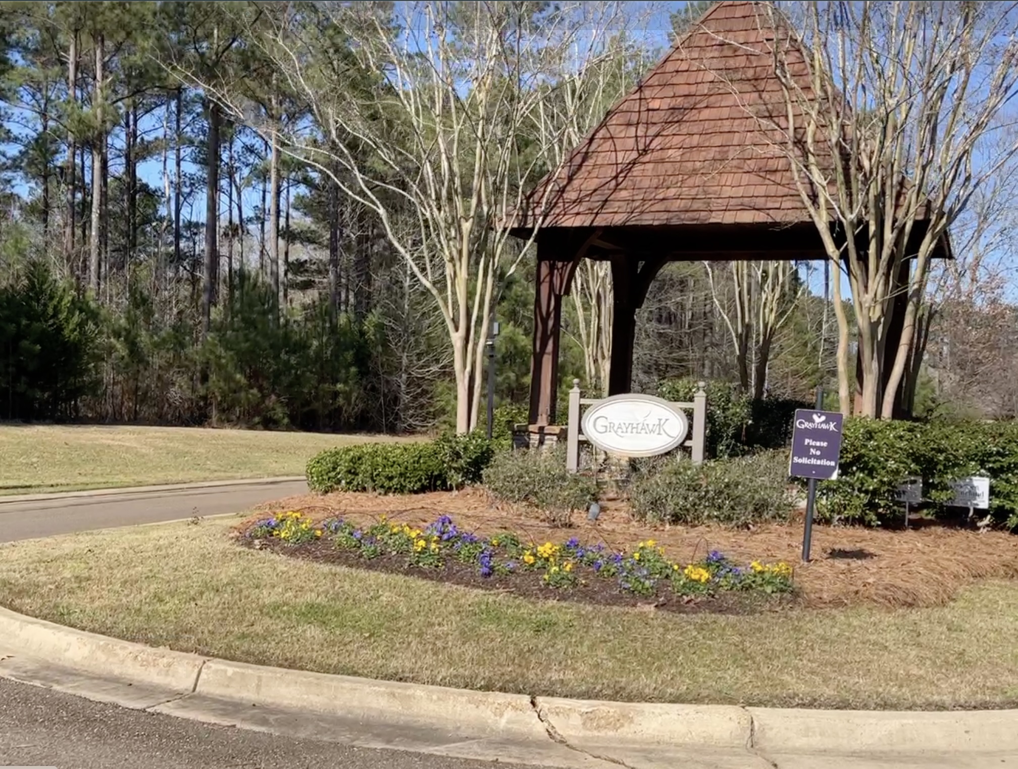Grayhawk Subdivision Entrance Sign Madison MS