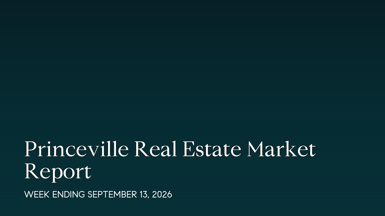 Princeville Hawaii real estate market report for the week ending September 13, 2026