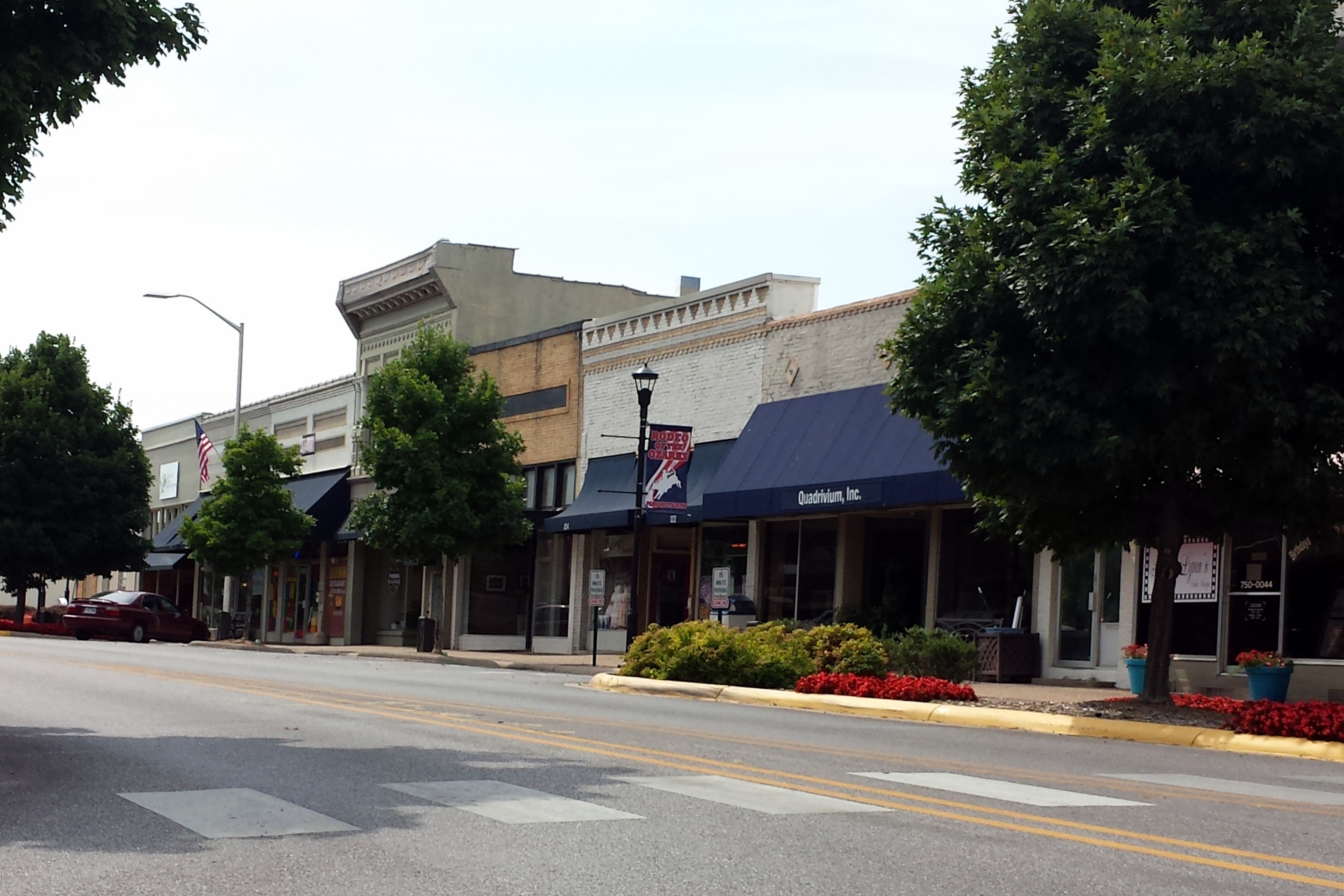 Historic Emma Avenue commercial district in downtown Springdale Arkansas