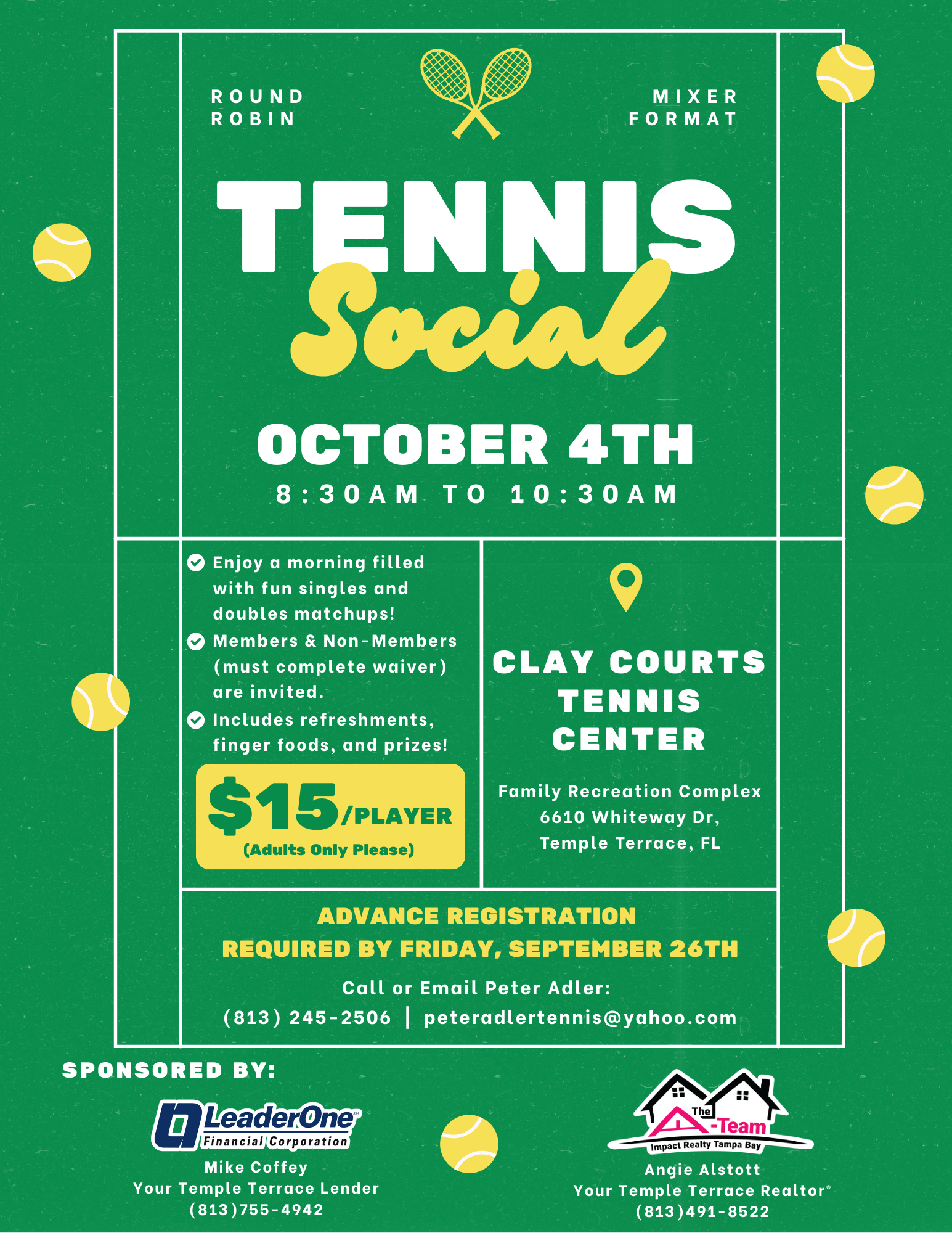 Tennis Social Flyer 