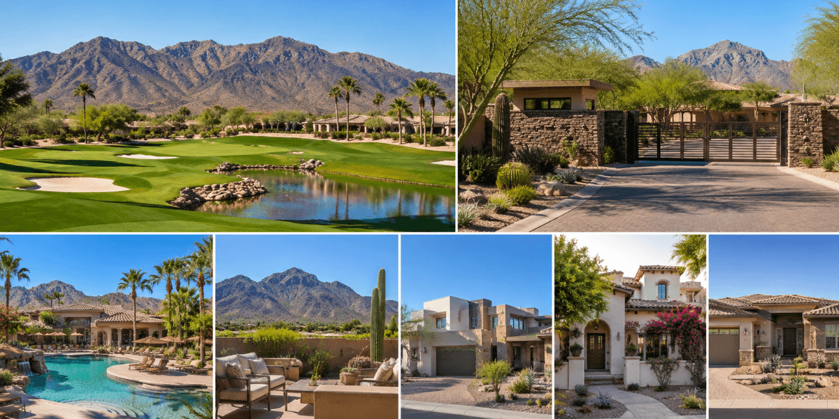 Different types of scottsdale homes for sale such as townhomes, single-family homes, and condos
